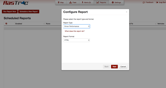 Driver Performance Report